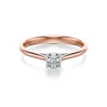 Pierścionek z diamentem różowe złoto